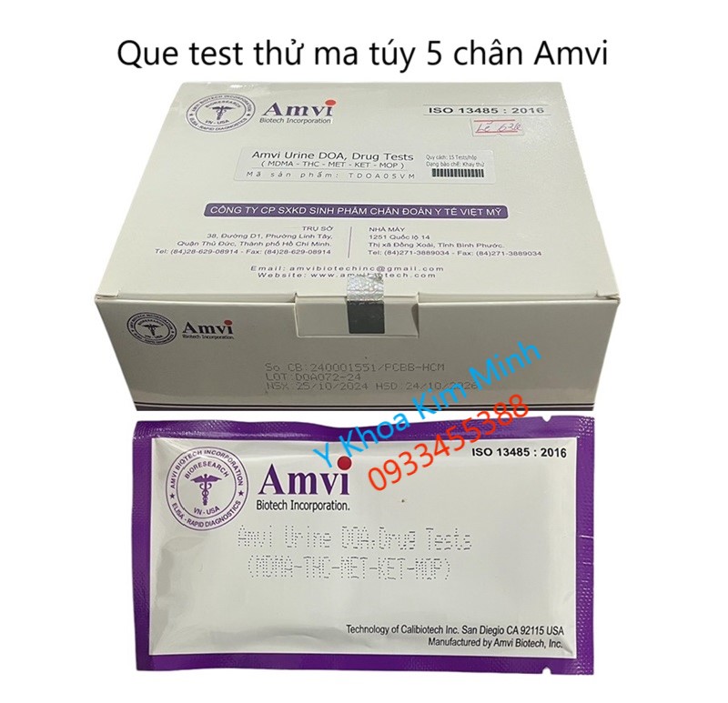 Bán giá sỉ hộp que thử ma túy tổng hợp 5 chân Amvi