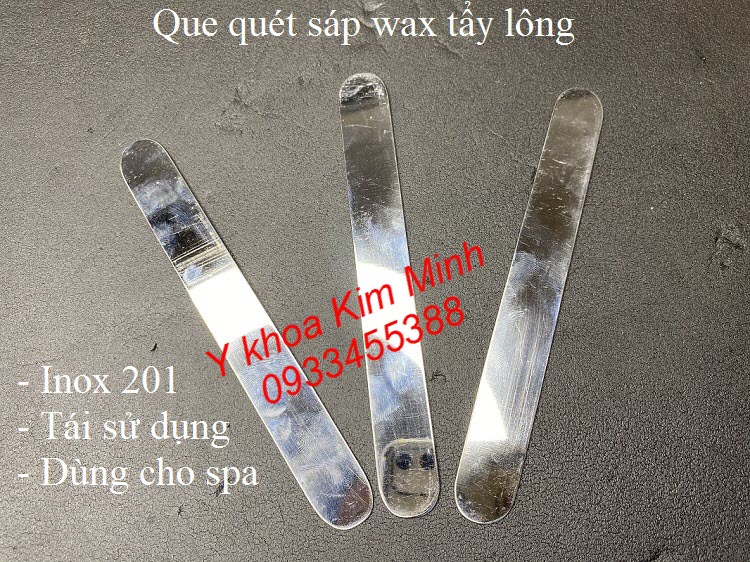 Que inox dùng quét sáp wax lông body - Y Khoa Kim Minh