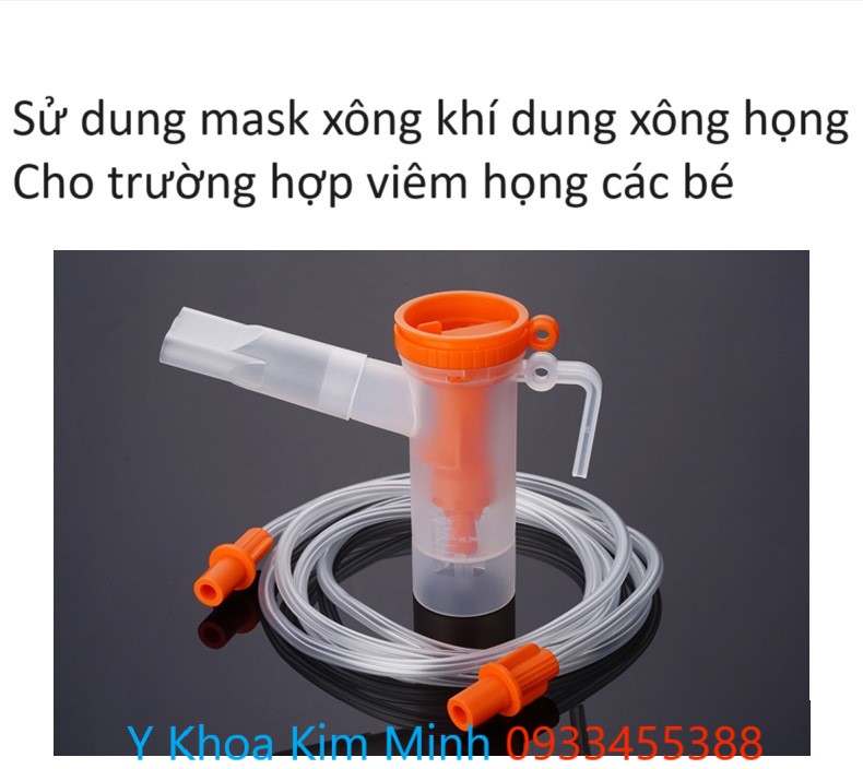 Hướng dẫn cách dùng cốc xông khí dung xôn miệng trị viêm họng trẻ em, em bé