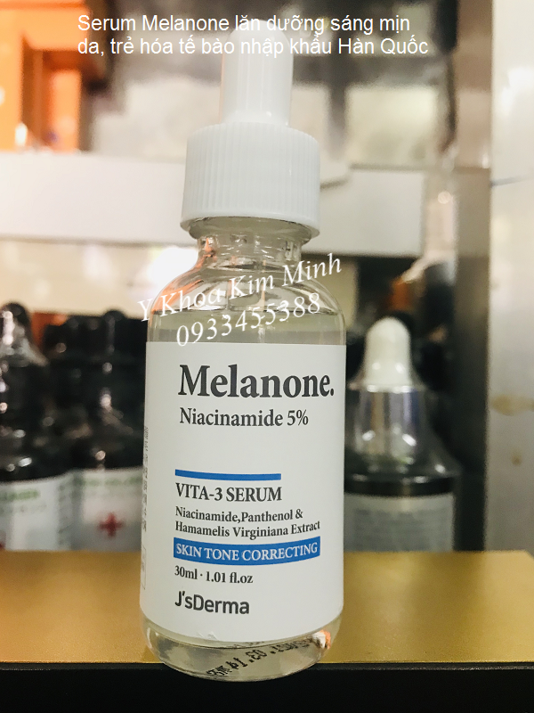 Tinh chất lăn kim sáng da chống lão hóa Melanone Hàn Quốc - Y khoa Kim Minh Melanone Niacinamide Vita-3 serum Korea 30ml - Y Khoa Kim Minh 0933455388