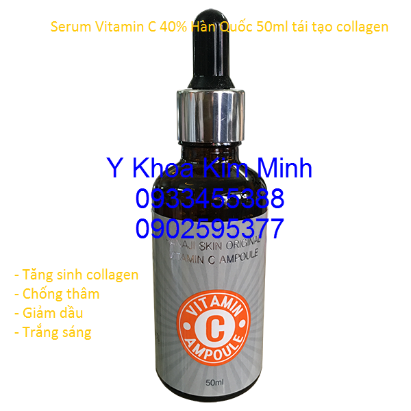 Serum Vitamin C Han quoc 40% chuyen phuc hoi tai tao da Nhap khau phan phoi ban tai Y Khoa Kim Minh