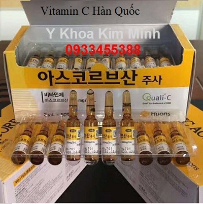 Vitamin C Hàn Quốc dùng trong liệu trình phi kim cấy tảo xoắn Vĩnh An - Y Khoa Kim Minh