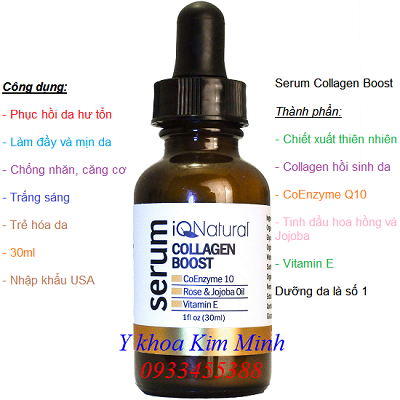 Serum Collagen Boots Q10 tăng tốc tái tạo da đi nâng cơ trẻ hoá - Y khoa Kim Minh