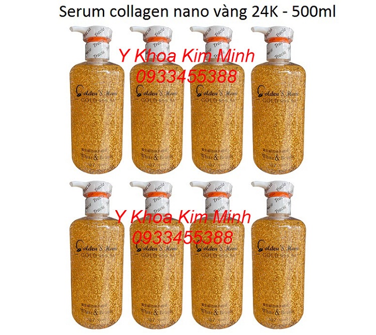 Serum collagen vàng nano 24K dùng dưỡng trắng da tự nhiên