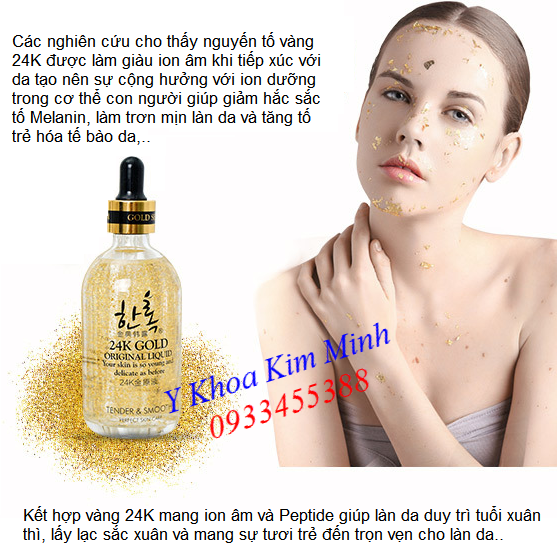 Giúp chống nhăn, ngăn nám sạm từ serum vàng 24K - Y khoa Kim Minh 0933455388