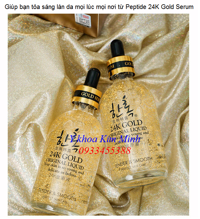 Serum vàng 24K chay may cham soc da - Y khoa Kim Minh
