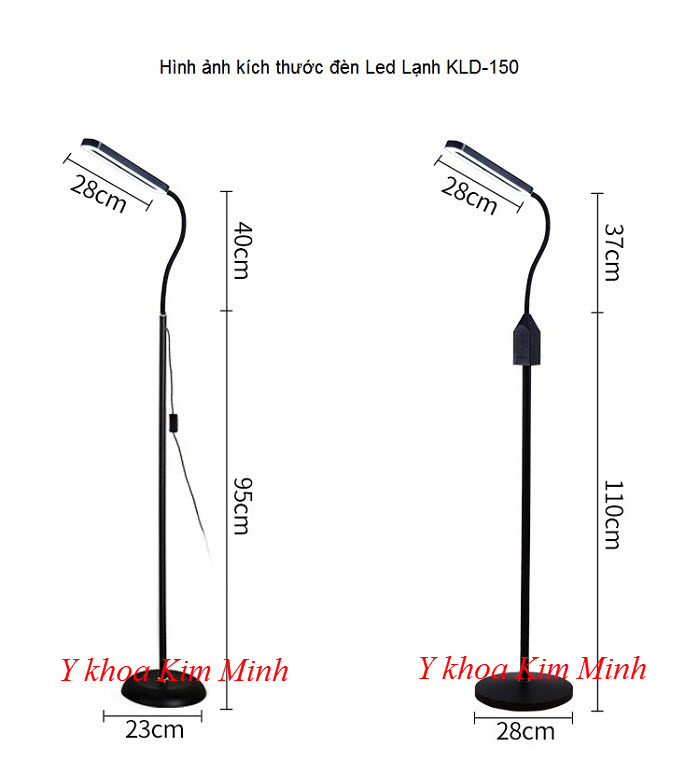 Thông số kỹ thuật đèn ánh sáng lạnh LKD-150 - Y Khoa Kim Minh