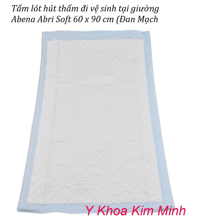 Tấm lót hút thấm đi vệ sinh tại giường Abena Abri Soft 60 x 90cm bán tại Y Khoa Kim Minh