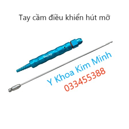 Tay cầm hút mỡ, tay cầm gắn dây hút mỡ và kim hút mỡ bằng inox dùng trong phẫu thuật hút mỡ thẩm mỹ