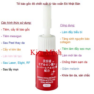 Tế bào gốc đỏ tái tạo da sau khi điều trị mụn - Y Khoa Kim Minh Tế bào gốc đỏ lăn kim da sau điều trị mụn - Y Khoa Kim Minh 0933455388