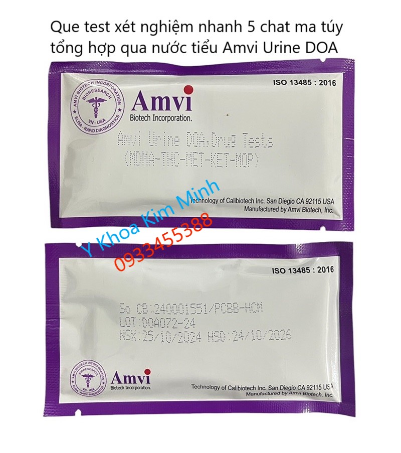 Que test thử ma túy thuốc lắc, loại test thử xét nghiệm ma túy 5 chân Amvi bằng nước tiểu