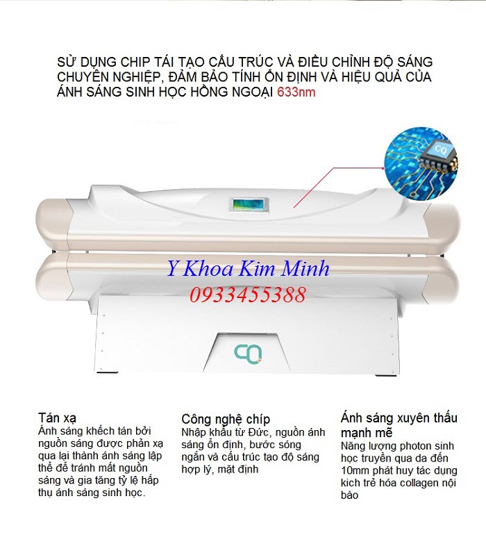 Công nghệ tái tạo mô tế bào và làm trắng da nhanh nhất hiện nay - Y khoa Kim Minh Thiết bị hấp trắng da toàn thân 360 độ mới nhất KTC-01 - Y Khoa Kim Minh