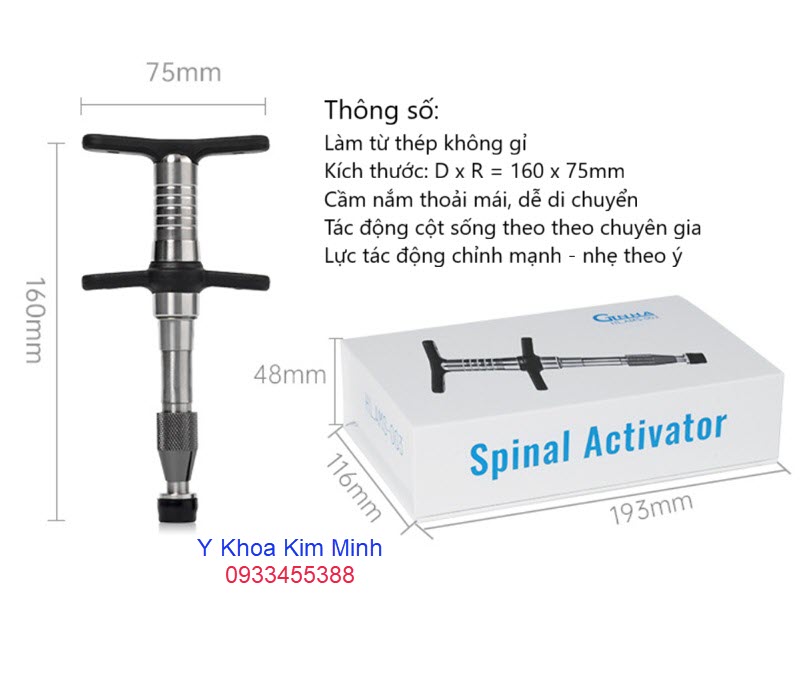 Thông số kỹ thuật dụng cụ nắn chỉnh cột sống HL-003