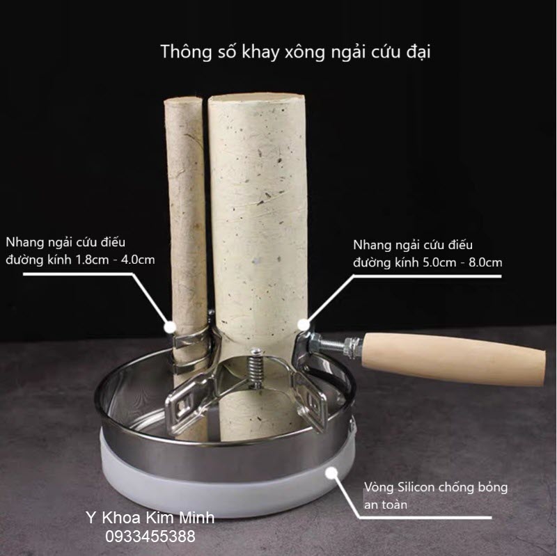 Thông số khay xông nhang ngải cứu lớn đường kính 15cm