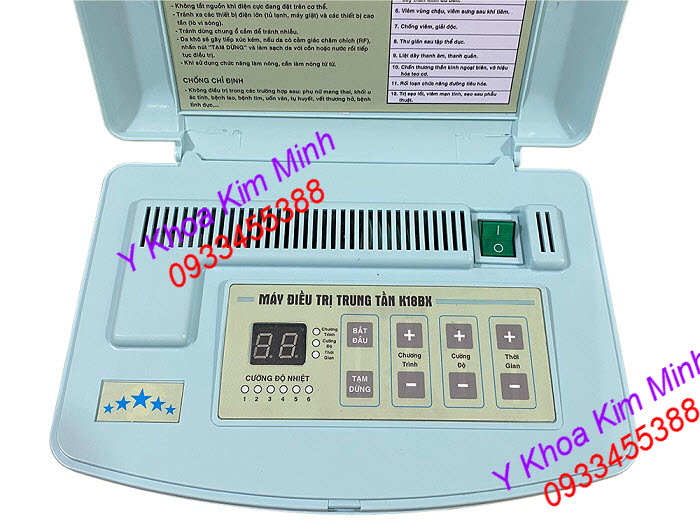 Thông số kỹ thuật máy điều trị trung tần K18BX - Y Khoa Kim Minh