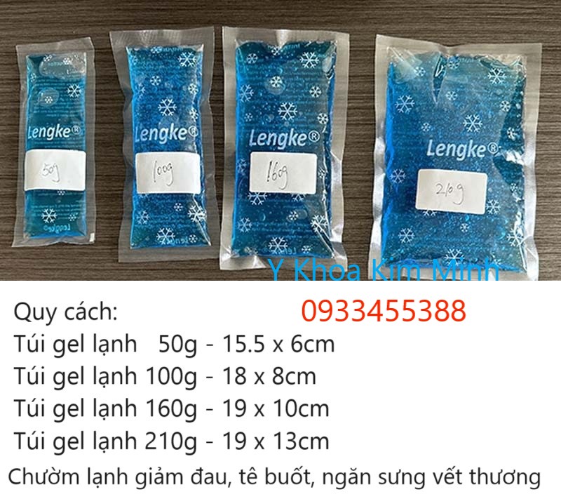 Thông số túi gel lạnh chườm vết thương sau phẫu thuật Lengke