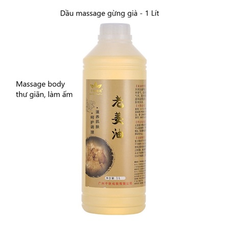 Tinh dầu gừng massage body dùng cho spa thẩm mỹ viện
