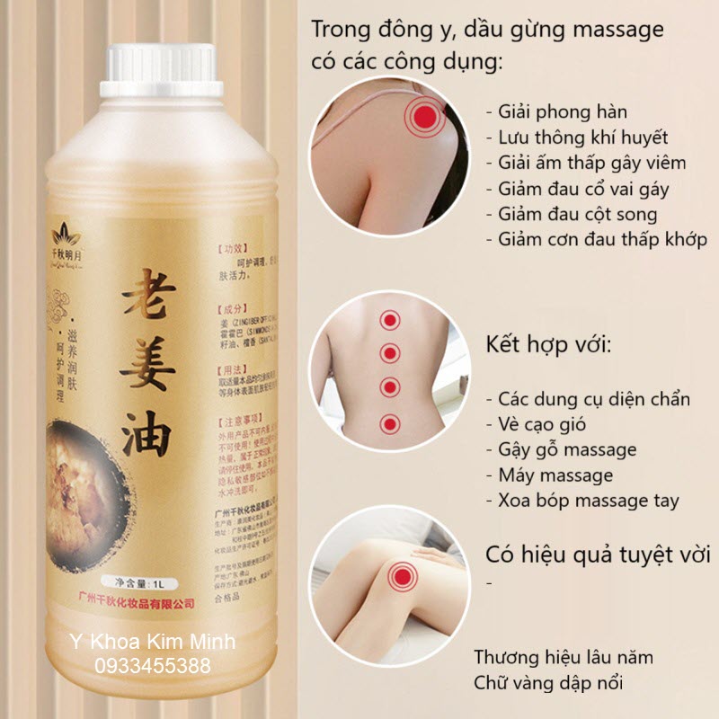 Tinh dầu massage dùng để cạo gió giác hơi xoa bóp