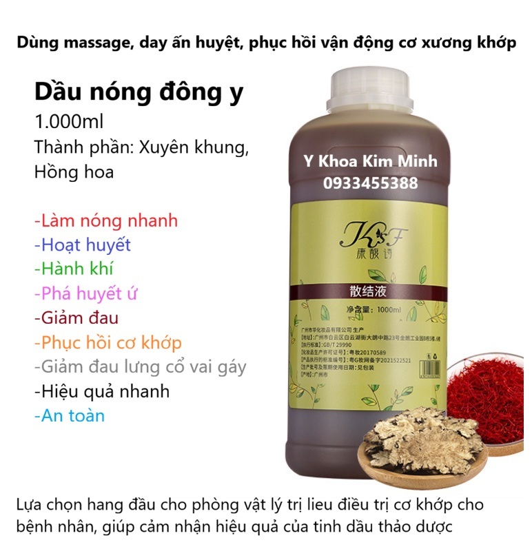 Tinh dầu massage nóng đông y thảo dược điều trị đau nhức cơ xương khớp tê bại