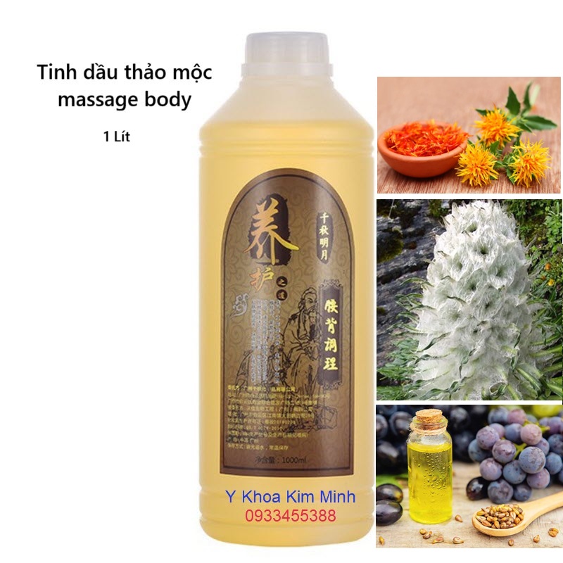 Chai tinh dầu thảo mộc massage body bán ở tphcm