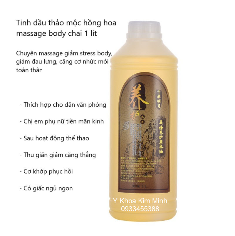 Tinh dầu thảo mộc hồng hoa massage body