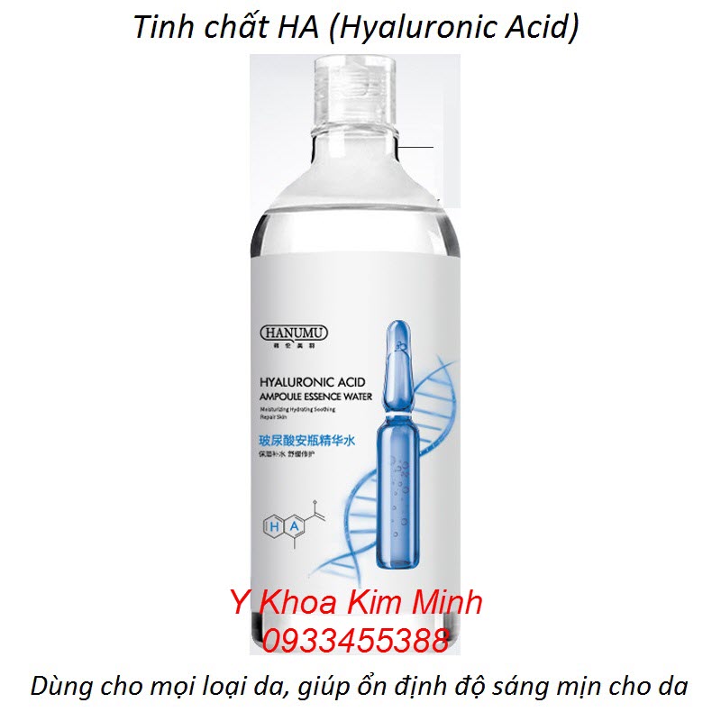 Tinh chất serum HA giúp giữ ẩm, bậc tông tăng độ sáng mịn cho da