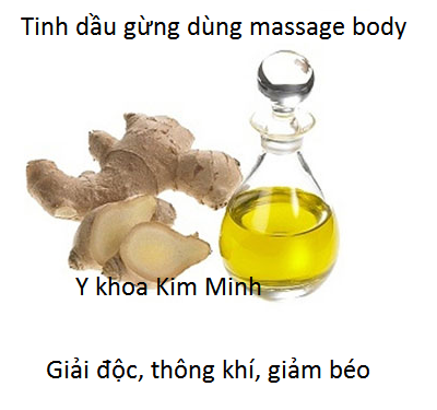 Tinh dau gung massage body giam beo ket hop chua benh - Y khoa Kim Minh