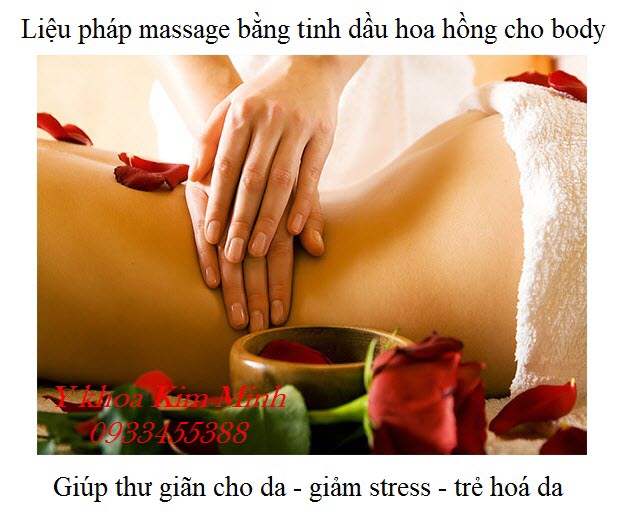Tinh dầu hoa hồng dùng massage body dung tích 1000ml bán tại Tp.HCM - Y khoa Kim Minh