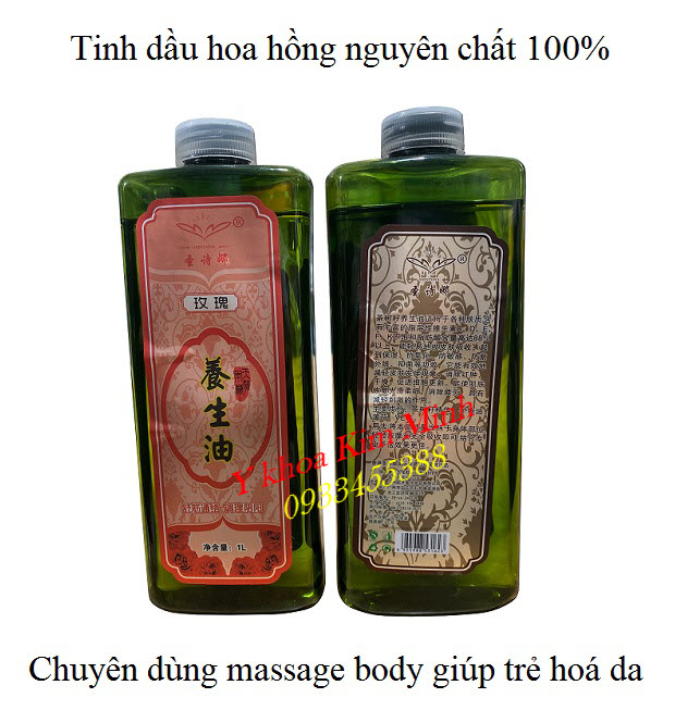 Tinh dầu hoa hồng thiên nhiên dùng massage body rất hiệu quả để làm đẹp da - Y khoa Kim Minh