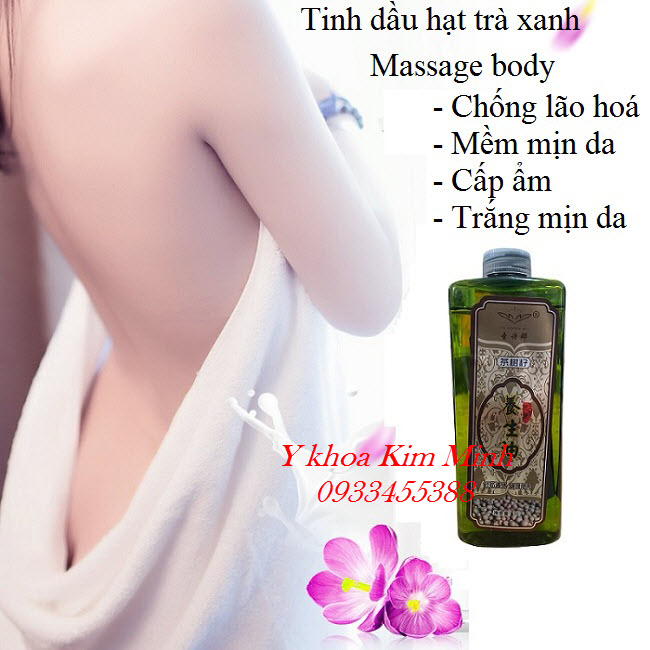 Tinh dầu massage body bằng tinh chất hạ trà xanh nguyên chất giúp chống nhăn, ngăn lão hoá - Y khoa Kim Minh