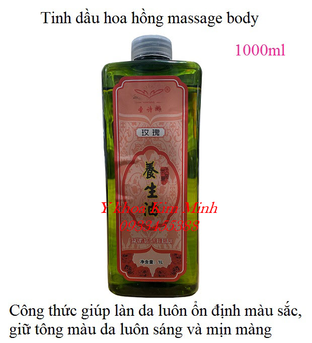 Tinh dầu hoa hồng thiên nhiên dùng massage body bán tại Tp.HCM - Y khoa Kim Minh