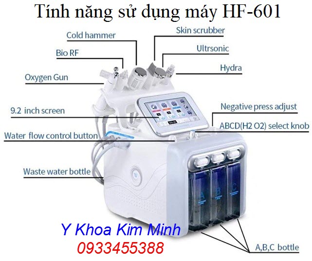 Tính năng sử dụng máy chăm sóc da 6 chức năng HF-601 - Y Khoa Kim Minh