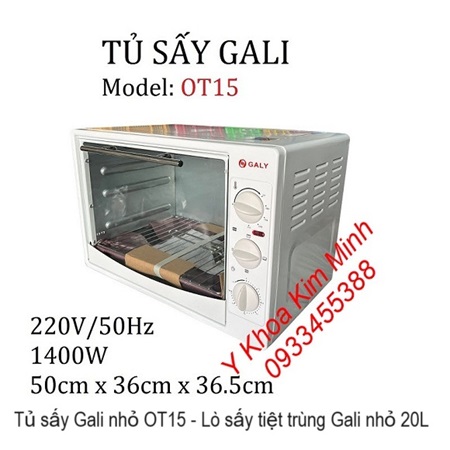 Tủ sấy tiệt trùng y tế Gali OT15 bán ở Tp.HCM