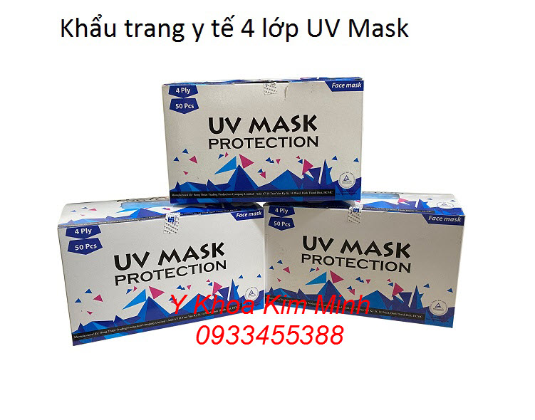 UV Mask là khẩu trang y tế kháng khuẩn 4 lớp giá sỉ
