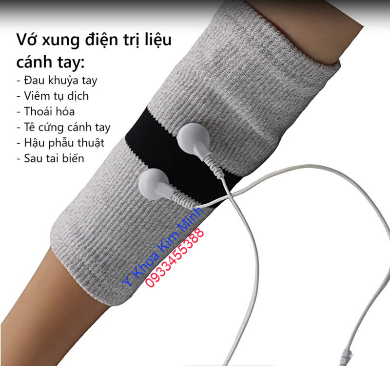 Vớ điện xung 2 núm điện cực dùng điều trị cánh tay bán ở tphcm