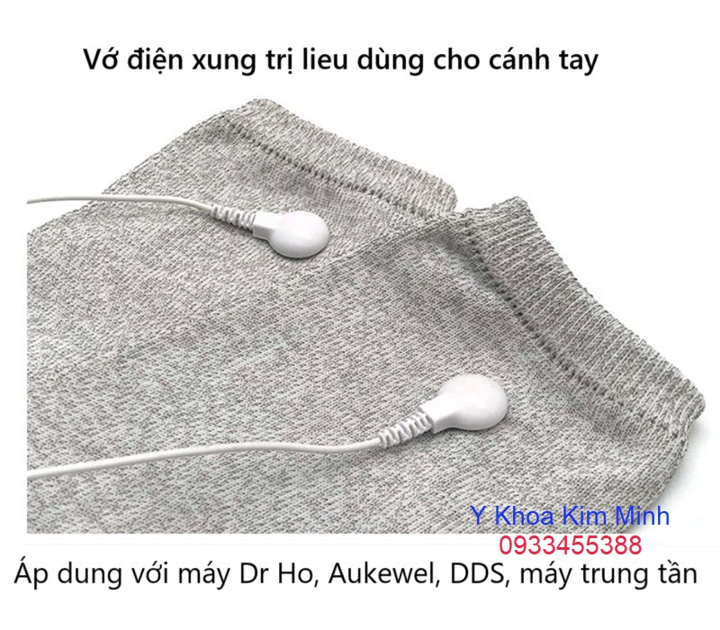 Vớ điện xung trị liệu cánh tay dùng với máy xung điện Dr Ho, Aukewel, DDS, máy trung tần trị liệu