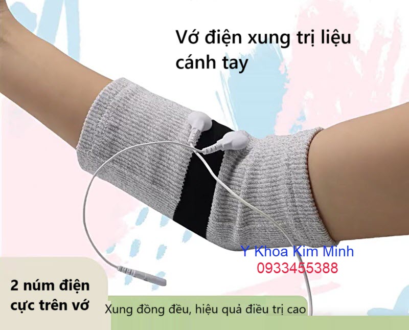 Vớ xung điện trị liệu cánh tay 2 núm điện cực