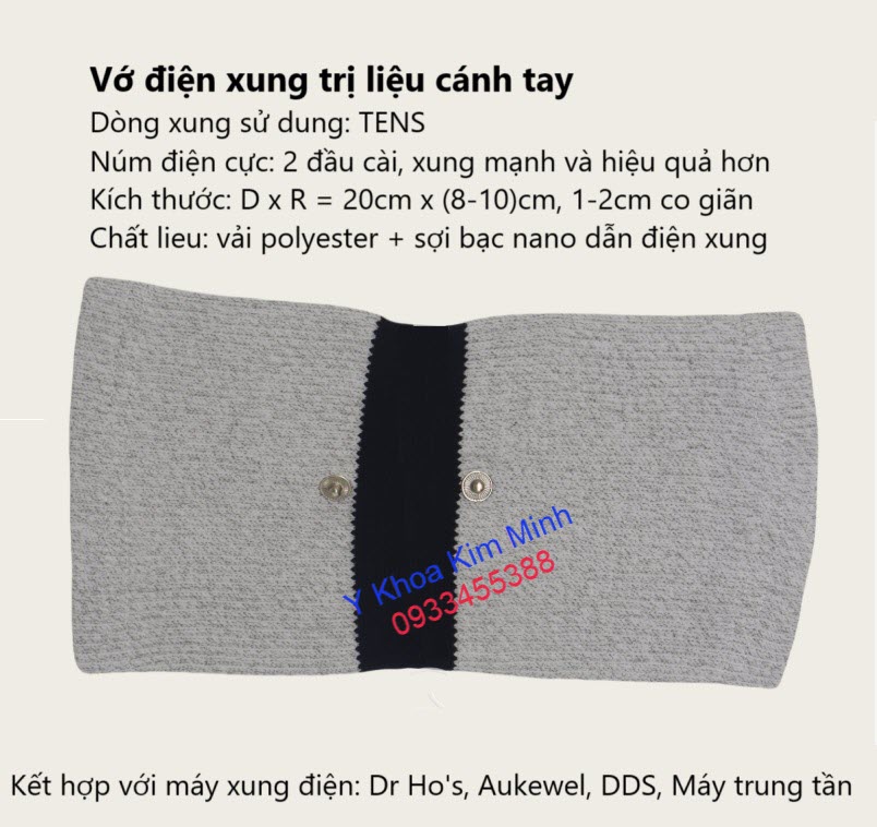 Vớ xung điện trị liệu cánh tay 2 núm điện cực giúp loại bỏ chứng viêm đau khuỷa tay, đau nhức cánh tay, phục hồi cánh tay sau phẫu thuật y tế, phục hồi cánh tay sau liệt tai biến