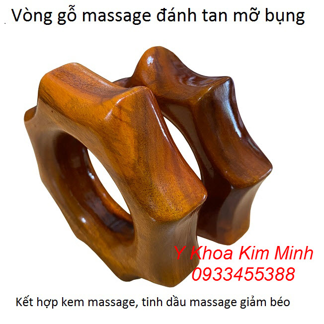 Vòng massage đánh tan mỡ bụng làm bằng gỗ tự nhiên