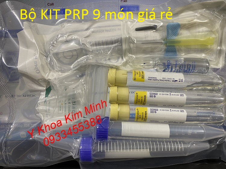 Bộ KIT PRP 9 món giá rẻ dùng lấy máu li tâm trích huyết thanh tiểu cầu