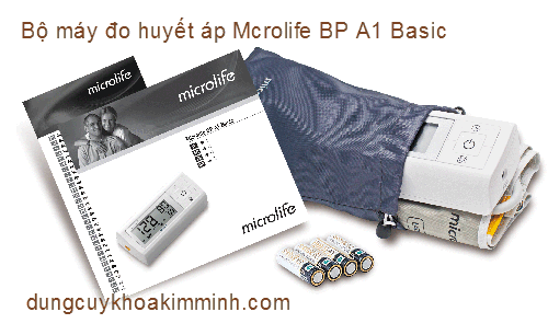 Bộ sản phẩm máy đo huyết áp Microlife BP A1 Basic