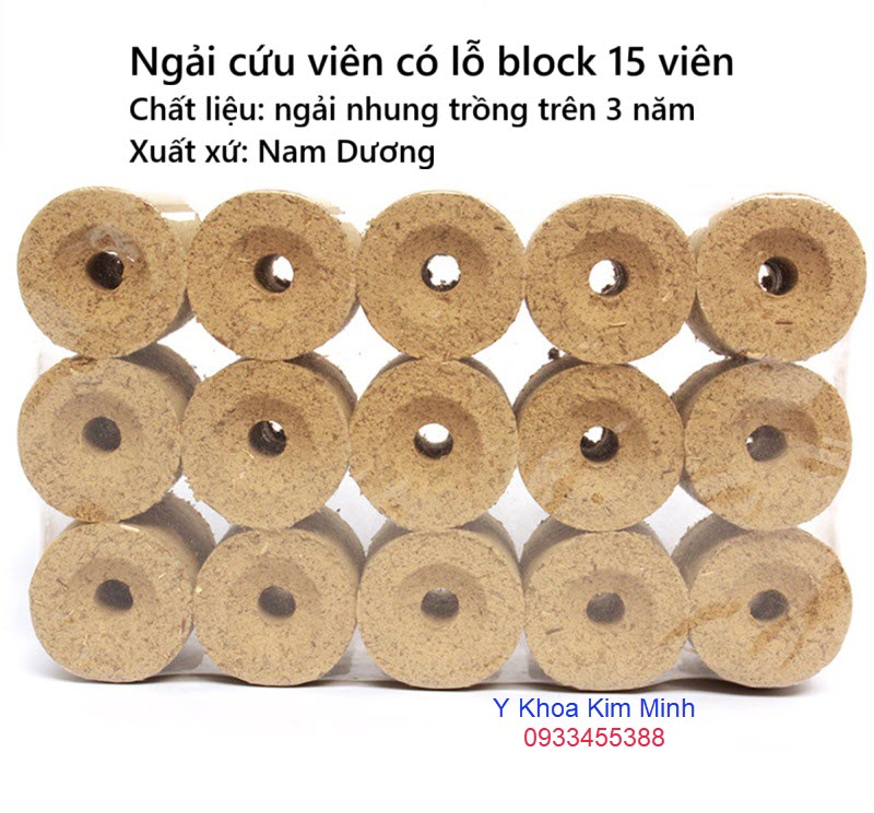 Nhang ngải cứu ngắn có lỗ dùng châm cứu huyệt đạo